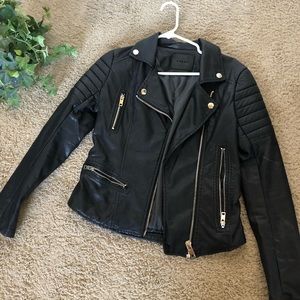 Black leather jacket
